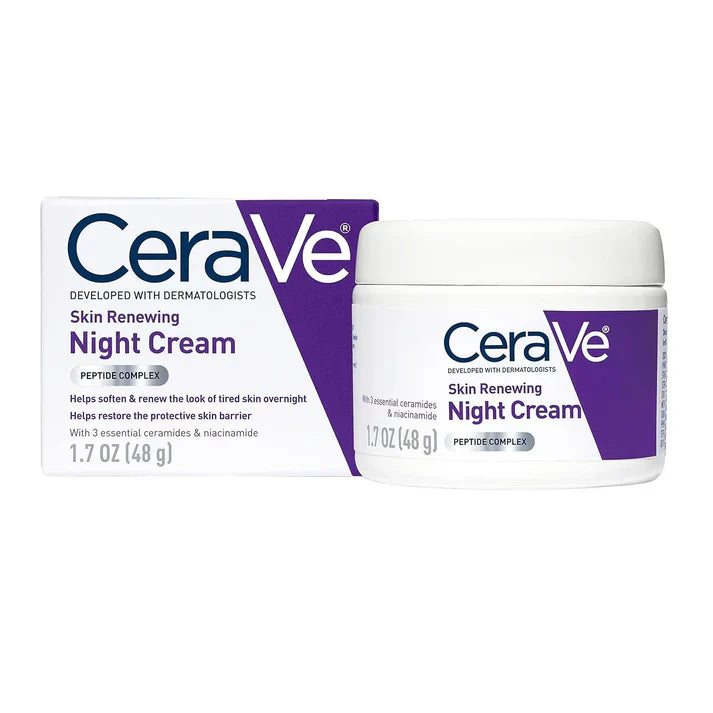 CeraVe 4-in-1 Skincare Kit: Night Cream, Sunblock, Cleanser & Serum for Radiant Skin